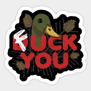 Duck you V2 Sticker